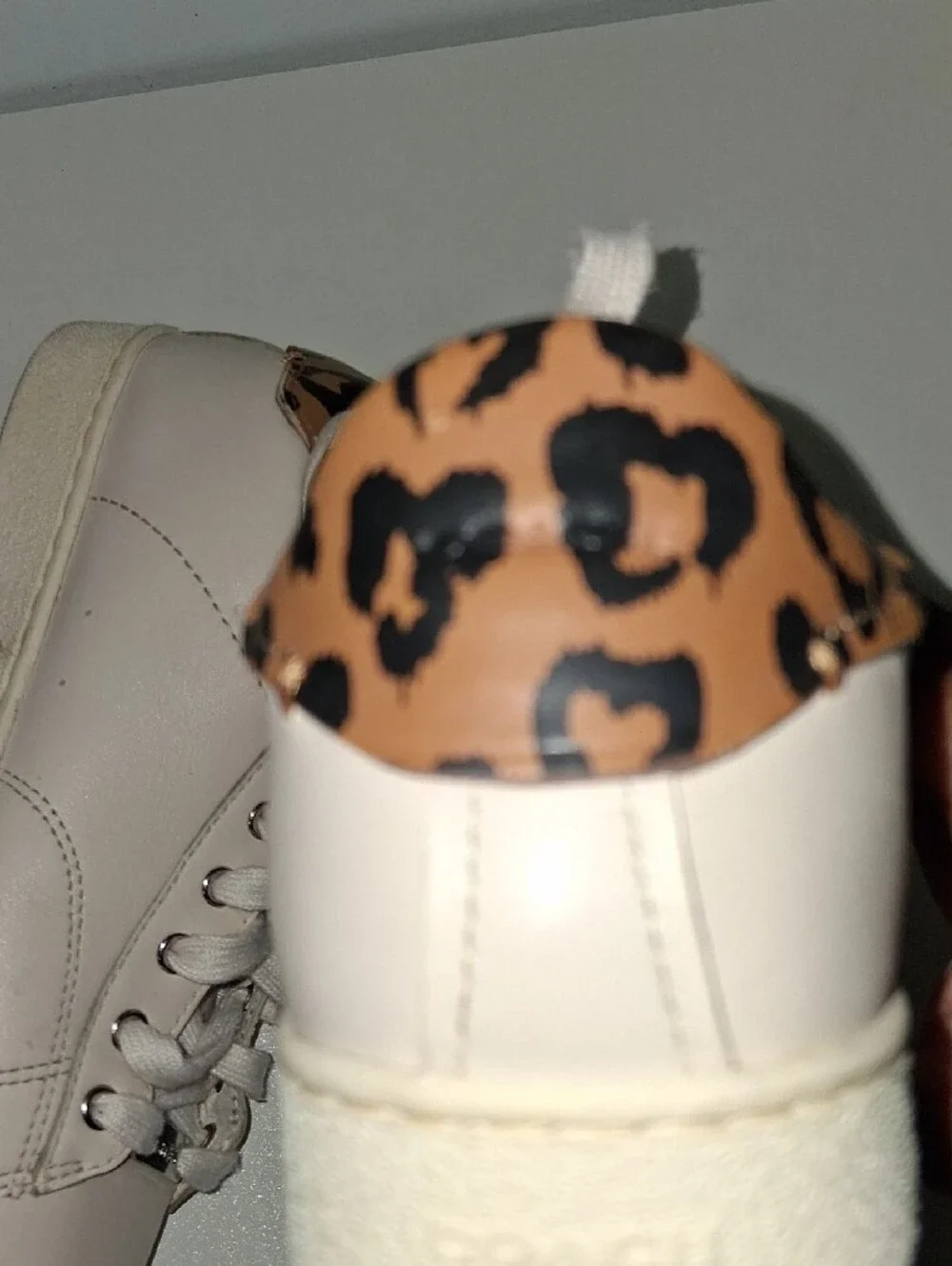 Coach Cream White Lace-Up Leather Sneakers